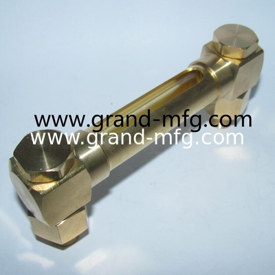 MNPT 1/4 INCH male thread Aluminum oil level gauge indicator with level marks for container Custom GRANDMFG sight gauge