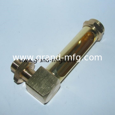 L type brass tube oil level gauge , gear reducer gearboxes brass & aluminum oil level gauge