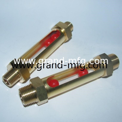 NPT 1/2 INCH L type Brass oil level gauge indicator with level marks for Thin-wall container oil sight glass plugs