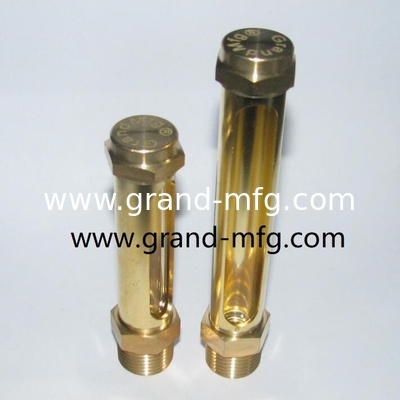 BSP thread G1/4 G1/2 INCH brass oil level gauge indicators with level marks for container Gearboxes tubular level gauge GM-BG12 GM-BN14 GM-BN12