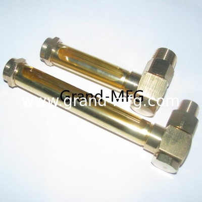 NPT1/4 INCH Brass oil level gauge indicator with level marks for Thin-wall container，oil level gauge， view port gauges