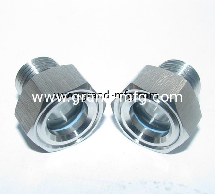 BSP G3/4 INCH SS304 Oil Sight Glass Level Monitor with big viewing window and locking nut SUS304 sight glass oil gauge