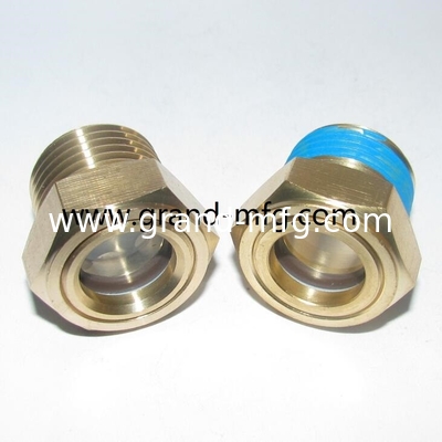 male NPT pipe threads 3/8 inch  flow liquid level gauge oil level sight glass indicator for pumps custom