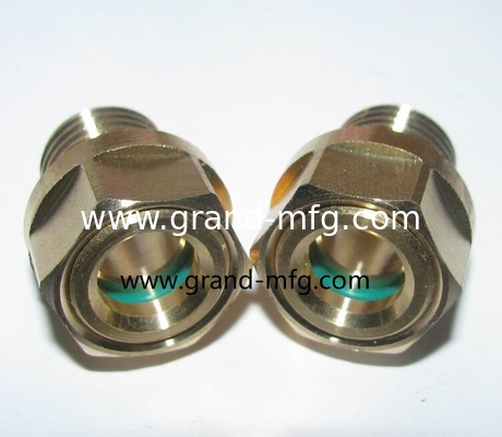 GM-HDM12 M12X1.5 Dome Oil Level Sight Glass Heavy Duty 3D Oil Level Sight Glass Gauge With Clear Glass Air Compressors