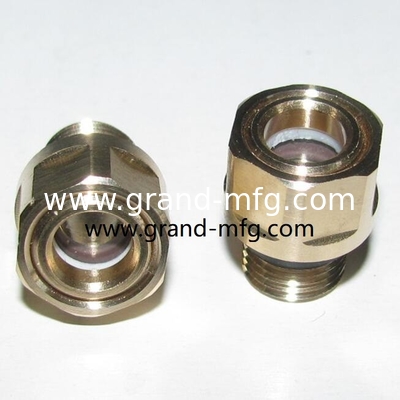 male NPT pipe threads 3/8 inch  flow liquid level gauge oil level sight glass indicator for pumps custom