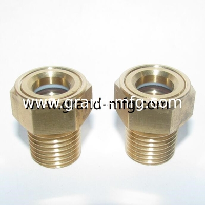 male bsp pipe thread G1 1/4&quot; vaccum pump oil level sight glass indicator  reducer / aircompressor sight glasses