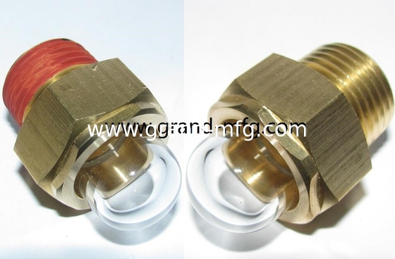 Domed shape oil sight glass heavy duty brass liquid level sightglass gauge NPT1/2&quot; NPT3/8&quot; NPT3/4&quot; NPT1&quot; MNPT THREAD