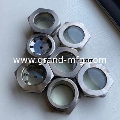 NPT thread BITZER refrigeration fused steel sight glass with ss304 reflector bull eye fused viewport sight window plugs