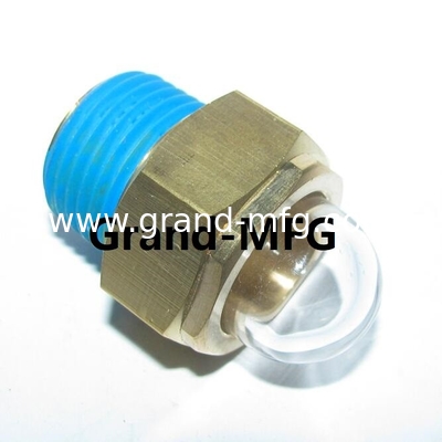 Male NPT pipe threads 1/2 inch domed shaped flow liquid level indicators oil level sight glass gauge for pumps custom