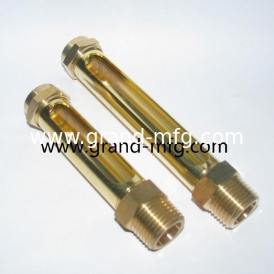 NPT 1/2 INCH Brass Oil Level Gauge Indicator With Level Marks For Thin-wall Container Oil Level Gauge View Port Gauges Hydraulic Oil Level Gauge with Aluminum Alloy Housing