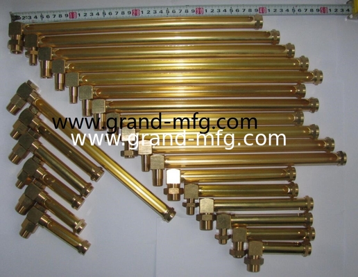 NPT 3/8 INCH Sraight brass oil level gauge indicator with level marks for Thin-wall container，oil level gauge