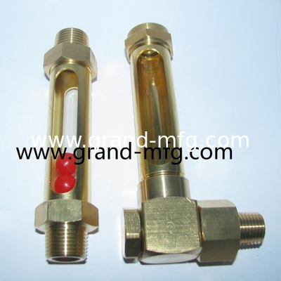 MNPT 1/4 INCH male thread Aluminum oil level gauge indicator with level marks for container Custom GRANDMFG sight gauge