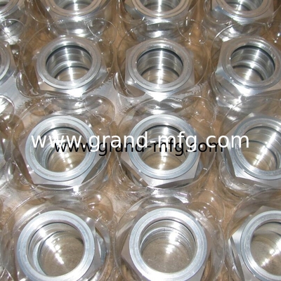 Metric thead M22X1.5 M27X1.5  pump oil level viewport sight gauge fluid aluminum oil sight glass withstand 1Mpa pressure