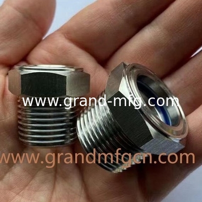 NPT thread 1 3/4 inch 1 1/4 inch stainless steel oil sight glass with reflector SS304 OIL LEVEL SITE GAUGE