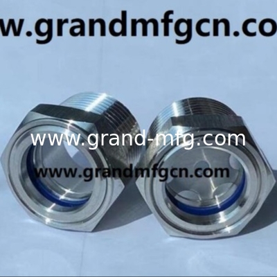 NPT thread 1 3/4 inch 1 1/4 inch stainless steel oil sight glass with reflector SS304 OIL LEVEL SITE GAUGE