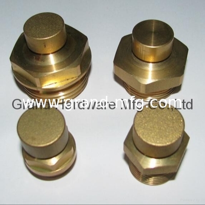 M33X1.5 male metric thread brass breather drain plugs for gearbox hydraulic cylinders breather vent plugs