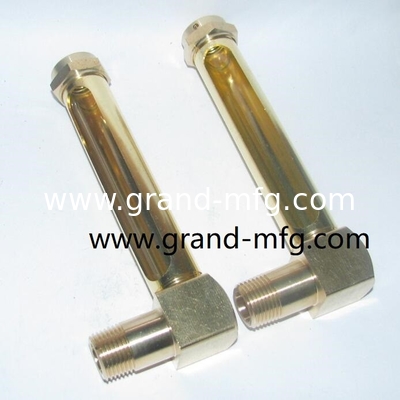BSP 3/4 INCH Sraight brass oil level gauge indicator with level marks for Thin-wall container oil level gauge