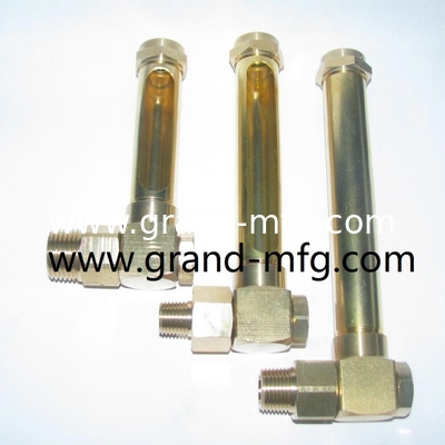 NPT1/4 INCH Brass oil level gauge indicator with level marks for Thin-wall container oil level gauge