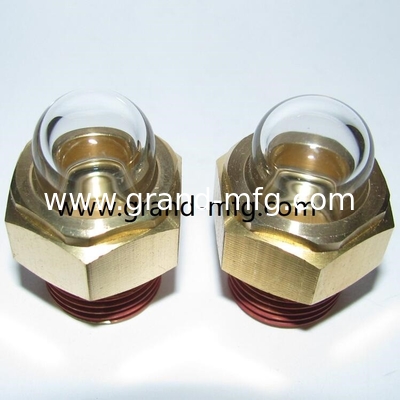 Metric thread M16x1.5 M22X1.5 M27X1.5 M20x1.5 M18 Roots blower dome oil level glass sight with super clear dome glass