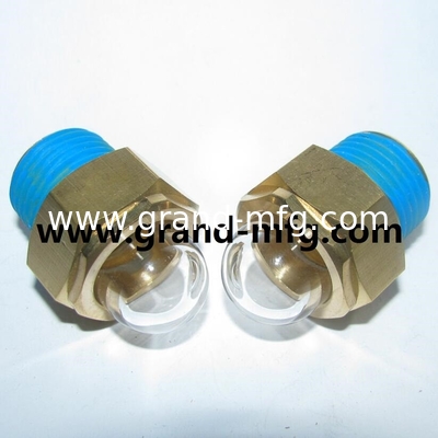 male NPT thread 1/2&quot; 3/8”3/4&quot; 1&quot; 3-D BULLSEYE SIGHT GLASS observa Dome Gauge with super clear glass oil sight glass