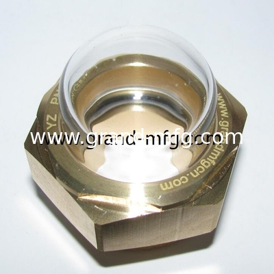 Male NPT pipe threads 1/2 inch domed shaped flow liquid level gauge oil level sight glass indicator for pumps custom