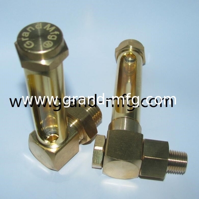 MNPT 1/4 INCH male thread Aluminum oil level gauge indicator with level marks for container Custom GRANDMFG sight gauge