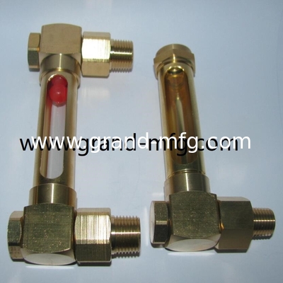 NPT 1/2 INCH Sraight brass oil level gauge indicator with level marks for Thin-wall container oil level gauge