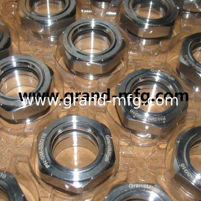 NPT2 INCH 3&quot; SS304 Male Thread End Nut Type Equipwith big viewing window and locking nut SUS304 sight glass oil gauge
