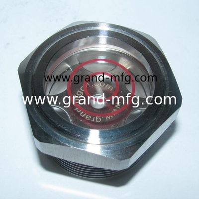 M33X1.5 SS304 fluid level sight glass with big viewing window and locking nut SUS304 sight glass oil gauge