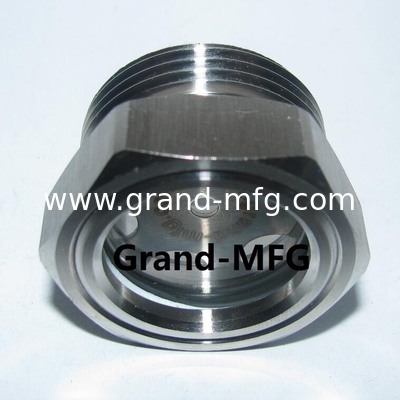 NPT thread 3&quot; 4&quot; food grade SS304 fluid level sight glass with big viewing window  SUS304 sight glass oil gauge