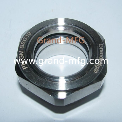 NPT thread 3&quot; 4&quot; food grade SS304 fluid level sight glass with big viewing window  SUS304 sight glass oil gauge