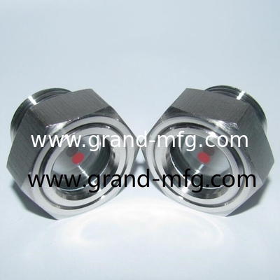 NPT thread 3&quot; 4&quot; food grade SS304 fluid level sight glass with big viewing window  SUS304 sight glass oil gauge