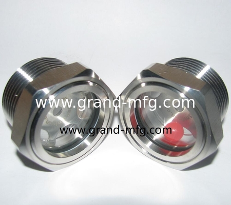 npt pipe thread1 1/2&quot; vaccum pump SS316 oil level sight glass indicator oil gauge reducer / aircompressor sight glasses