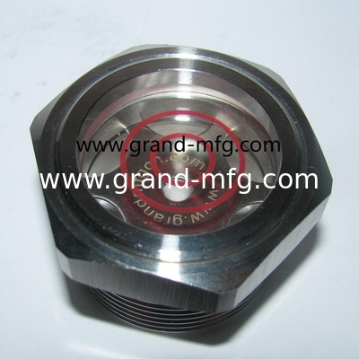 BSP G1 1/4 INCH SS304 Oil Sight Glass Level Monitor With Big Viewing Window And Locking Nut SUS304 Sight Glass Oil Gauge