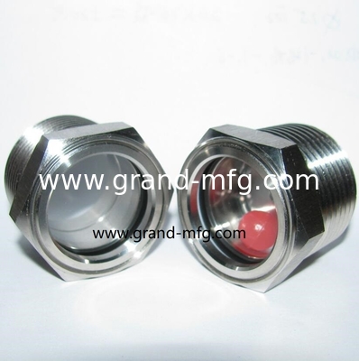 HIGH PRESSURE 1500PSI SIGHT FLOW WINDOW WITH RED BALL 1&quot; NPT THREAD oil sight glass fluid flow sight window level gauges