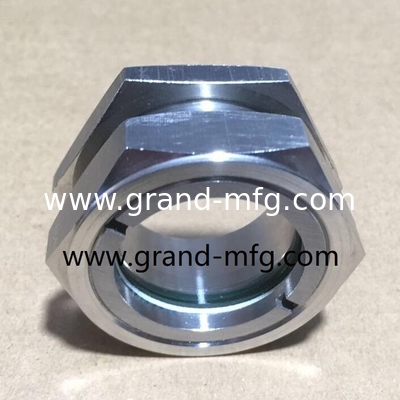 NPT 1/2&quot; SS304 stainless steel sight glass oil sight window with reflector for vaccum pump air compressor reducers