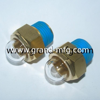 Sight Glass 1/2-14 NPT Hex Top  Liquid Dome Oil Level sight windows Brass Fitting 3/8&quot; Glass sight gauge