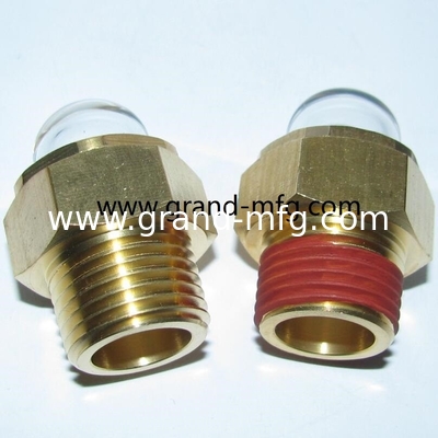 male NPT pipe threads 1/2&quot; 3/8&quot; vaccum pump oil level sight glass indicator  reducer oil sight glass aircompressor sight