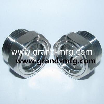 Pressure 1500PSI liquid level sight flow viewport gauge 2&quot; NPT thread oil sight glass fluid flow sight window level gauges Stainless Steel Liquid Sight Glass