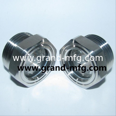 BSP pipe thread1 1/2&quot; vaccum pump SS316 oil level sight glass indicator oil gauge reducer / aircompressor sight glasses