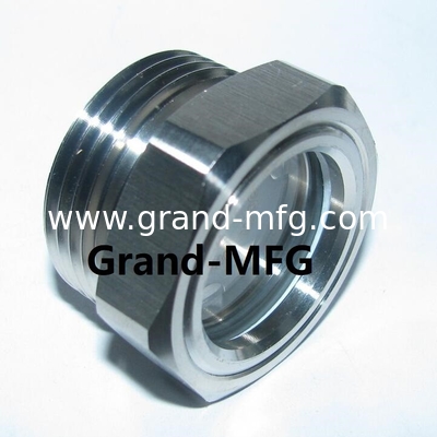 M33X1.5 SS304 oil sight window Industries lab Equipmen stainless steel 304 oil sight glass window with super clear glass