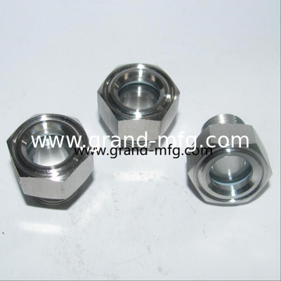 npt pipe thread1 1/4&quot; vaccum pump SS316 oil level sight glass indicator oil gauge reducer / aircompressor sight glasses