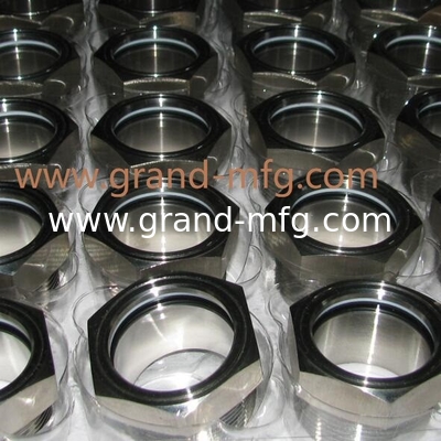 npt pipe thread1 1/4&quot; vaccum pump SS316 oil level sight glass indicator oil gauge reducer / aircompressor sight glasses