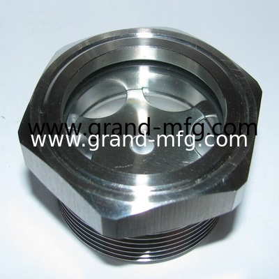 HIGH PRESSURE 1500PSI SIGHT FLOW WINDOW WITH RED BALL 1&quot; NPT THREAD oil sight glass fluid flow sight window level gauges