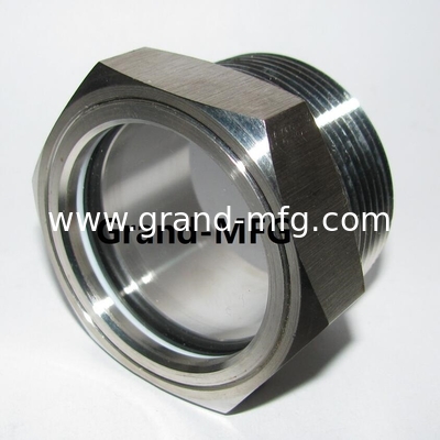 Pressure 1500PSI liquid level sight flow viewport gauge 2&quot; NPT thread oil sight glass fluid flow sight window level gauges Stainless Steel Liquid Sight Glass