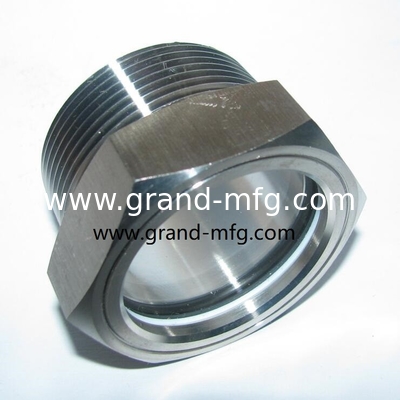 HIGH PRESSURE 1500PSI SIGHT FLOW WINDOW WITH RED BALL M27X1.5 oil sight glass fluid flow sight gauges with red ball