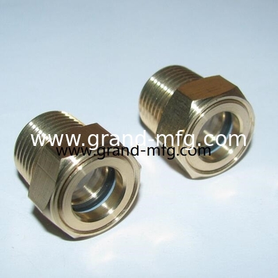 male NPT BSP pipe threads 1/2&quot; radiator oil level glass sights with tempered glass OEM and ODM service