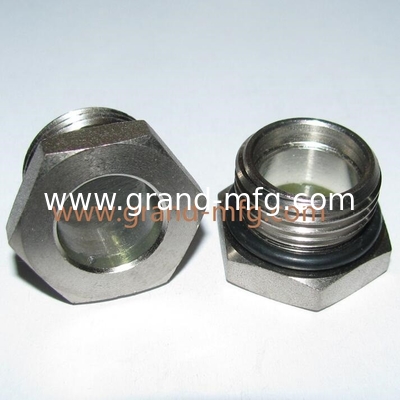 NPT 1&quot; refrigeration equipment fused steel sight glass with red ball fused sight window sight glass manufacturer China