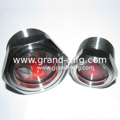 NPT 1/2&quot; SS304 stainless steel sight glass oil sight window with reflector for vaccum pump air compressor reducers