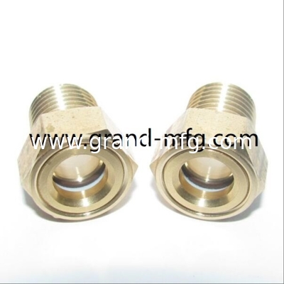 male NPT BSP pipe threads 1/2&quot; radiator oil level glass sights with tempered glass OEM and ODM service